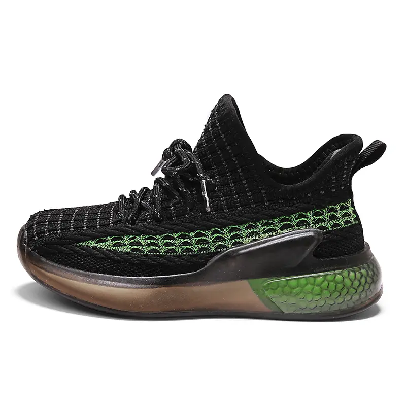 Customizable Fly Woven Upper Children Sport Shoes